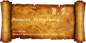 Madacsi Vilhelmina névjegykártya